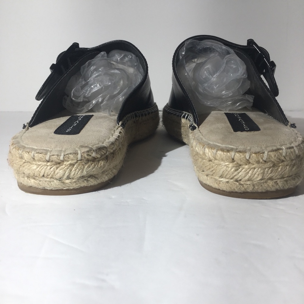 Steven by Steve Madden Lapis Black Leather platform flip flop sandals womans 9.5 - Picture 7 of 12